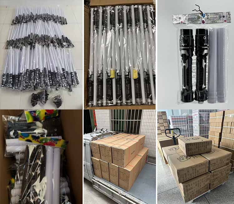 glowing phonic laser sword packaging