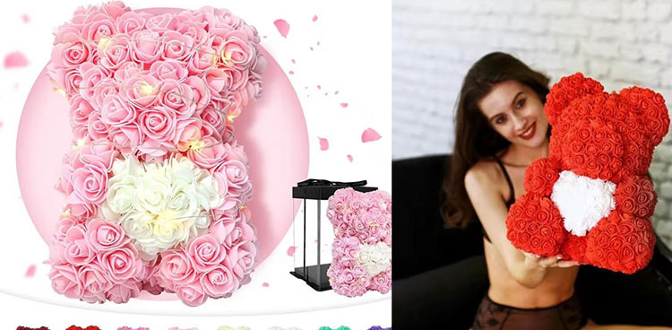 Rose Flower Teddy Bear3