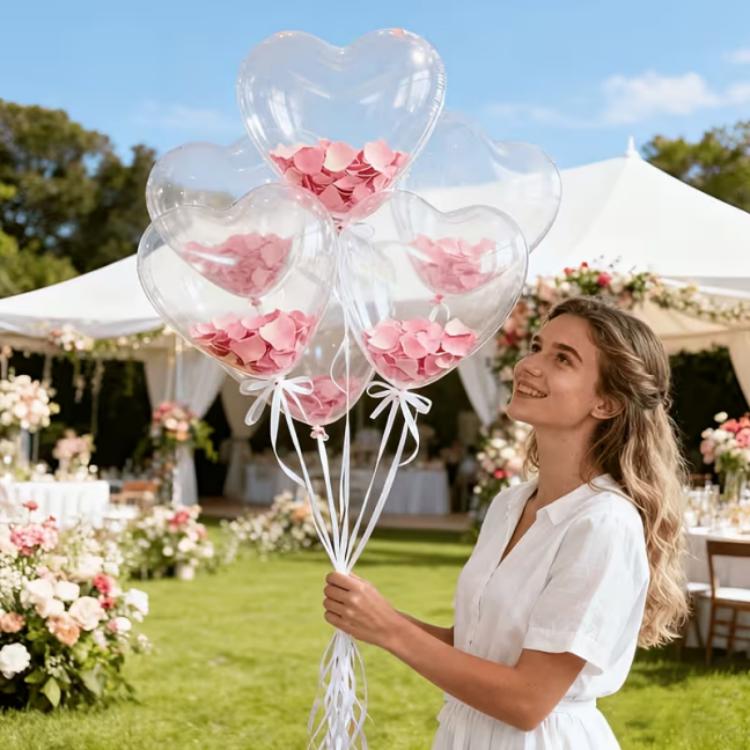 transparent heart latex balloons China